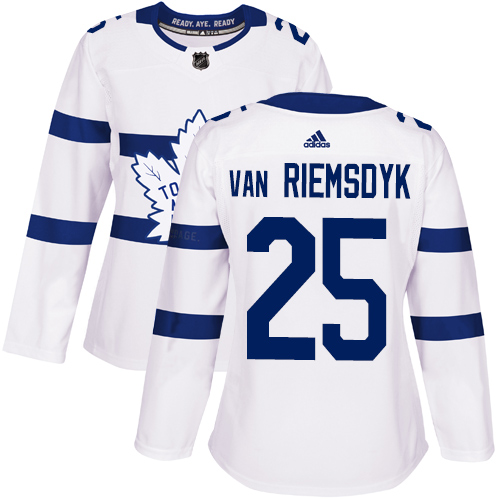 Adidas Maple Leafs #25 James Van Riemsdyk White Authentic 2018 Stadium Series Women's Stitched NHL Jersey - Click Image to Close